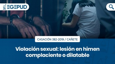 Violación sexual: lesión en himen complaciente o dilatable